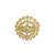 flowing flower design cz studded brass gold plated adjustable finger ring for women and girls