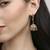 stylish paisley and circle pearl brass kundan antique gold plated jhumki earring for women and girls
