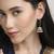 superb paisley and circle pearl brass kundan antique gold plated jhumki earring for women and girls