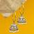 superb paisley and circle pearl brass kundan antique gold plated jhumki earring for women and girls
