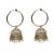 trendy elephant and leaf shape brass kundan antique gold plated jhumki earring for women and girls