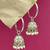 pretty round shape brass kundan antique gold plated jhumki earring for women and girls