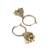 pretty round shape brass kundan antique gold plated jhumki earring for women and girls