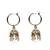 smooth oval shape brass kundan antique gold plated jhumki earring for women and girls