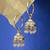 smooth oval shape brass kundan antique gold plated jhumki earring for women and girls