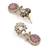 stylish oval and flower design brass kundan antique gold plated dangle earring for women and girls