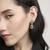 stylish oval and flower design brass kundan antique gold plated dangle earring for women and girls