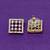 smooth square shape cz studded brass gold plated stud earring for women and girls