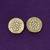 pleasing round shape cz studded brass gold plated stud earring for women and girls