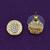 pleasing round shape cz studded brass gold plated stud earring for women and girls