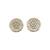 fancy round shape cz studded brass antique gold plated stud earring for women and girls
