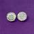 fancy round shape cz studded brass antique gold plated stud earring for women and girls
