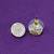 fancy round shape cz studded brass antique gold plated stud earring for women and girls