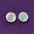 fine round shape cz studded brass silver plated stud earring for women and girls