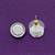 fine round shape cz studded brass silver plated stud earring for women and girls