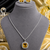 Rhodium finish noble spark necklace set