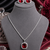 Rhodium finish luxe radiance necklace set