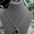 Rhodium finish timeless spark necklace set
