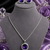 Rhodium finish celestial glow necklace set