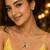 Rhodium finish noble spark necklace set
