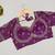 Purple women's silk blend embroidered readymade blouse