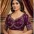 Purple women's silk blend embroidered readymade blouse