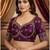Purple color women's beautiful silk blend embroidered ready made blouse full stitched.