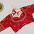 Red women's silk blend embroidered readymade blouse