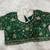 Green georgette embroidered work with fancy lace work readymade blouse