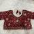 Maroon georgette embroidered work with fancy lace work readymade blouse