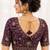 Purple georgette embroidered work with fancy lace work readymade blouse