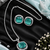 Rhodium finish prism glow necklace set