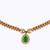 oval small golden balls green kundan brass gold plated choker traditional necklace for women