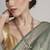 elegant oval half moon shape brass kundan antique gold plated long haram necklace for women