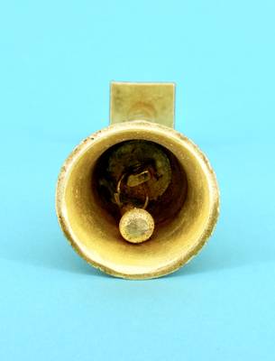 traditional "jai shree ram and hanuman ji" brass antique gold plated bell(pooja ghantee) 4
