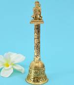 traditional "hanuman ji" brass antique gold plated bell(pooja ghantee)
