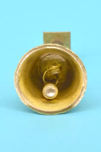 traditional "hanuman ji" brass antique gold plated bell(pooja ghantee)