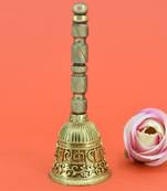 traditional "mahakaal writing word" brass antique gold plated bell(pooja ghantee)