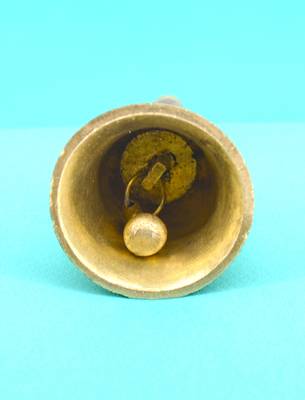 traditional flower design brass antique gold plated bell(pooja ghantee) 4