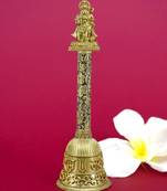 traditional "jai shree ram and hanuman ji" brass antique gold plated bell(pooja ghantee)