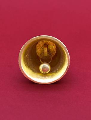 traditional "jai shree ram and hanuman ji" brass antique gold plated bell(pooja ghantee) 3
