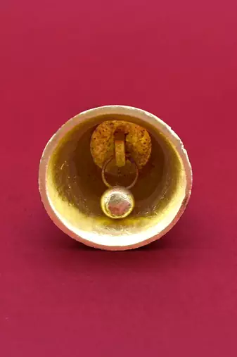 traditional "jai shree ram and hanuman ji" brass antique gold plated bell(pooja ghantee)