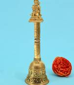 traditional "hanuman ji" brass antique gold plated bell(pooja ghantee)