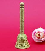 traditional "jai shree shyam" brass antique gold plated bell(pooja ghantee)