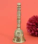 traditional flower design brass antique gold plated bell(pooja ghantee)