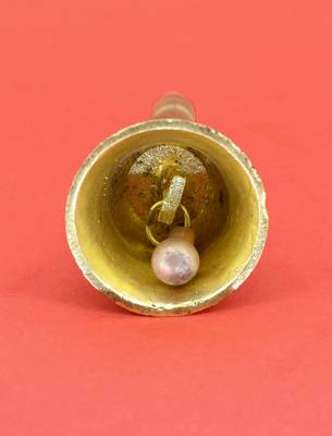 traditional flower design brass antique gold plated bell(pooja ghantee) 4