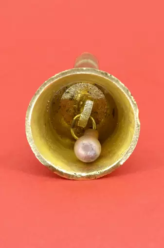 traditional flower design brass antique gold plated bell(pooja ghantee)