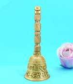 traditional "jai shree ram" brass antique gold plated bell(pooja ghantee)
