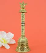 traditional "god garuda" brass antique gold plated bell(pooja ghantee)