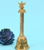 traditional "god garuda and mahakaal" brass antique gold plated bell(pooja ghantee)